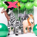 Miniatyrbild 3 av 3: Uppblåsbar dekoration - Zebra - 60cm - Svart och vit - Inomhus