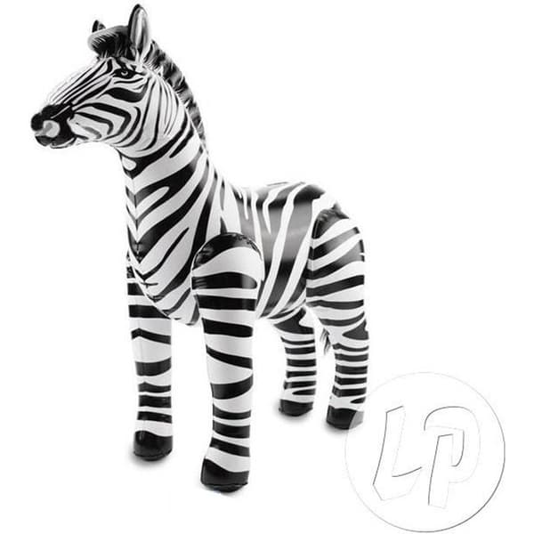 Uppblåsbar dekoration - Zebra - 60cm - Svart och vit - Inomhus