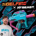 Miniatyrbild 4 av 4: Nerf - F7633 - Pro Gelfire X MrBeast Blaster, 1600 Gelfire-kulor, 300-rundshopper, uppladdningsbart batteri, glasögon
