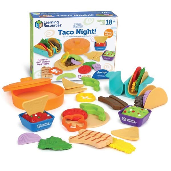 Inlärningsresurser - LER9748 - New Sprouts Taco Night, Blandat leksak, Köksspel, 28 delar, från 18 månader, Multi