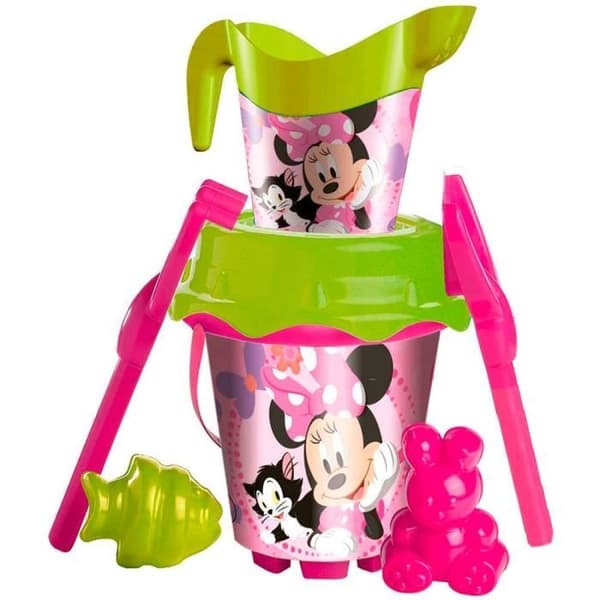 Strandspel - Minnie - Kub + tillbehör - Färgglad - 36 x 18 cm - Från 18 månader