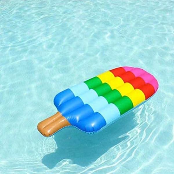 Gigantisk Uppblåsbar Glassform 107 cm Färgglad för Barn och Vuxna Pool eller Strand