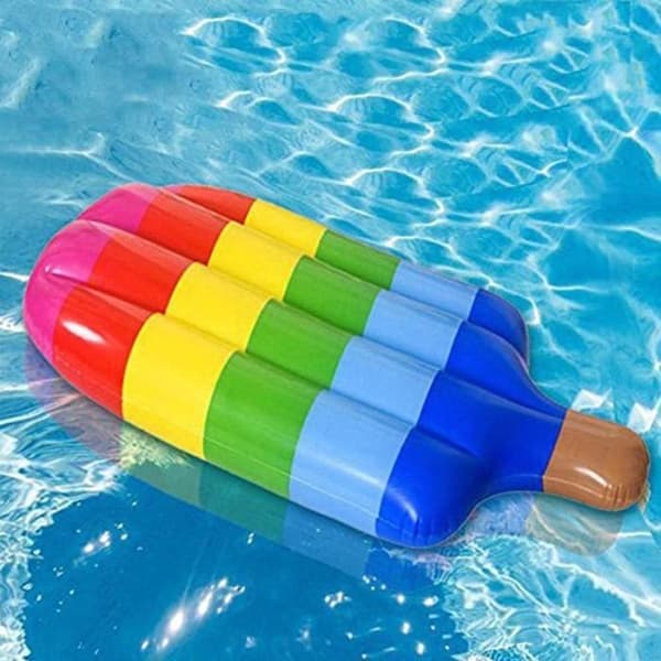 Gigantisk Uppblåsbar Glassform 107 cm Färgglad för Barn och Vuxna Pool eller Strand