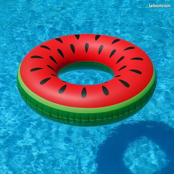 Giant Uppblåsbar Vattenmelonform 80 cm Flerfärgad för Barn och Vuxna Pool eller Strand