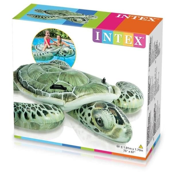 Uppblåsbar havssköldpadda åkboj - INTEX - Realistisk design - För barn från 3 år