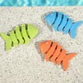 Miniatyrbild 3 av 4: Bestway Squiggle Wiggle Pool Game - Blå Orange Grön Fisk - Barn 3 år och uppåt