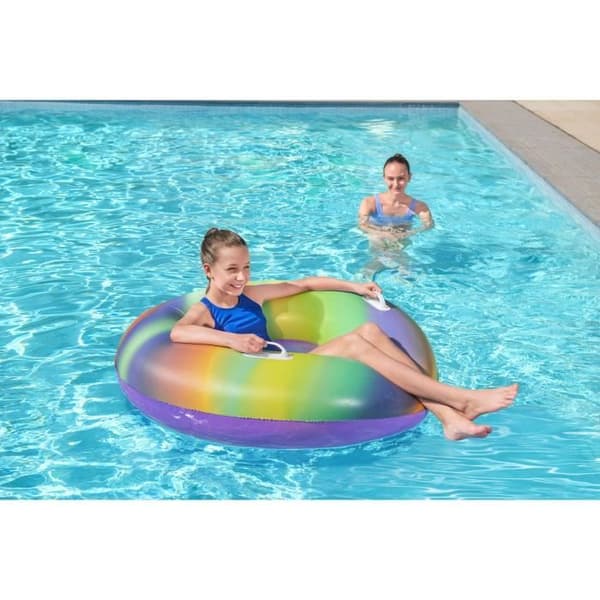 Badering - BESTWAY - Regnbåge - Diameter 119 cm - Flerfärgad - För barn från 6 år