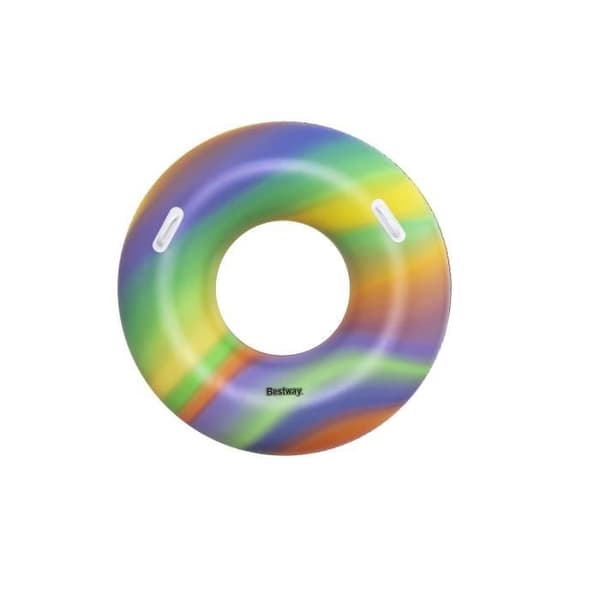 Badering - BESTWAY - Regnbåge - Diameter 119 cm - Flerfärgad - För barn från 6 år