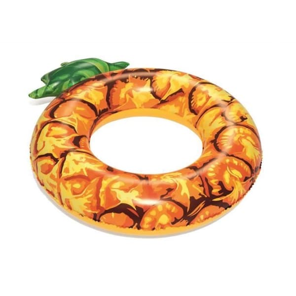 Sommarfrukt ananas uppblåsbar boj - Bestway UNI Gul - Diameter 1,16m - För barn från 12+