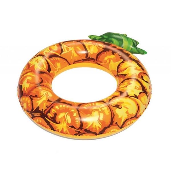 Sommarfrukt ananas uppblåsbar boj - Bestway UNI Gul - Diameter 1,16m - För barn från 12+