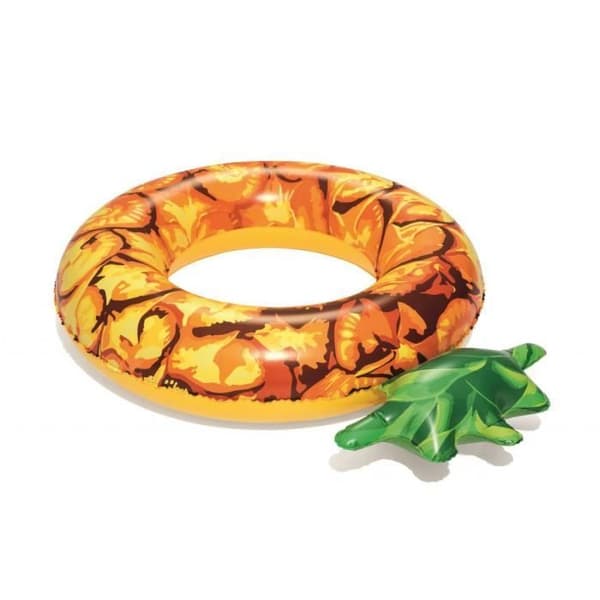 Sommarfrukt ananas uppblåsbar boj - Bestway UNI Gul - Diameter 1,16m - För barn från 12+