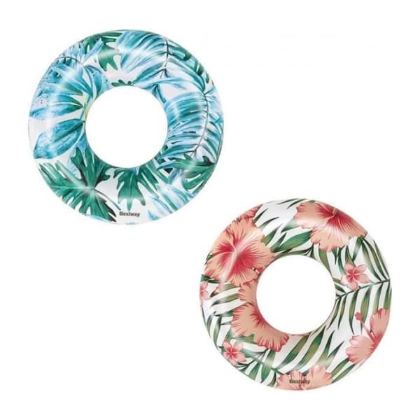 Uppblåsbar boj i tropisk stil - Bestway - Tropical Palms - Diameter 119 cm - För barn - 2 års garanti