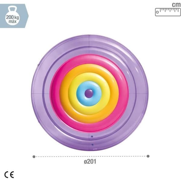 Uppblåsbar ö - Intex - Rainbow Fiesta Island - Regnbåge - 2,01 m - PVC