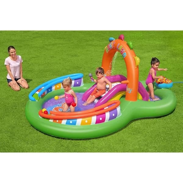 Bestway 53117 Sing and Splash Uppblåsbart vattenlekcenter, 2,95 m x 1,9 m x 1,37 m