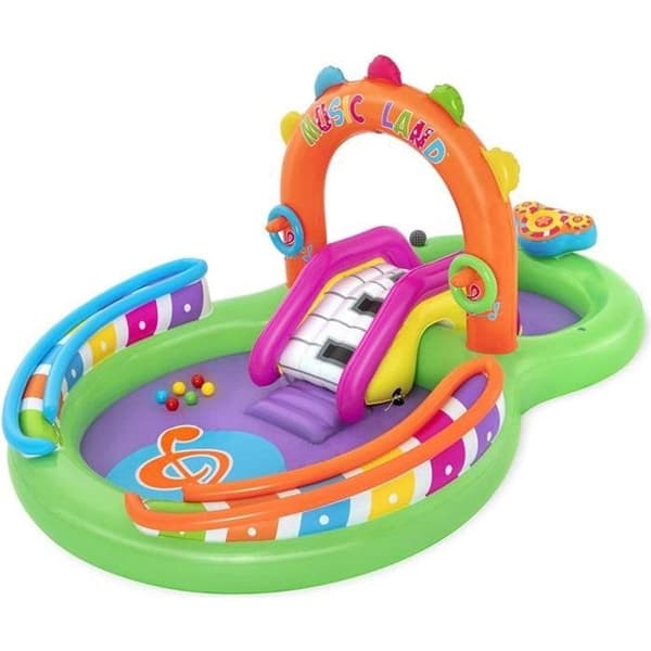 Bestway 53117 Sing and Splash Uppblåsbart vattenlekcenter, 2,95 m x 1,9 m x 1,37 m