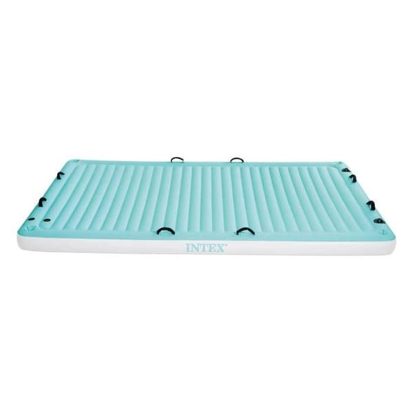 Intex Uppblåsbar fåtölj blå 310x183 cm vinyl, uppblåsbar matta, poollounge, flytande fåtölj, matta 93768