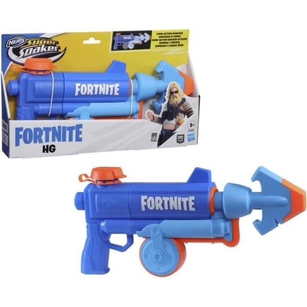 Super Soaker Nerf Fortnite HG Water Blaster, Pump-Action Soakage,