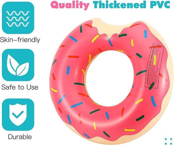 Donut-buoy, simring för att simma, sommarleksak, vattenleksak, poolbui, uppblåsbar pool för vuxna