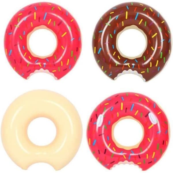 Uppblåsbar Donut-mönstrad Flytande För Pool Eller Utomhus, För Barn Och Vuxna[u1475]