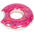 Miniatyrbild 1 av 4: Bouée Donut Simring för simning, skojig donutform, 120 cm för vuxna och barn, sommarlek i vattnet[1002]
