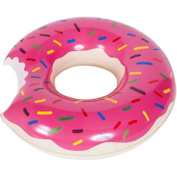 Bouée Donut Simring för simning, skojig donutform, 120 cm för vuxna och barn, sommarlek i vattnet[1002]