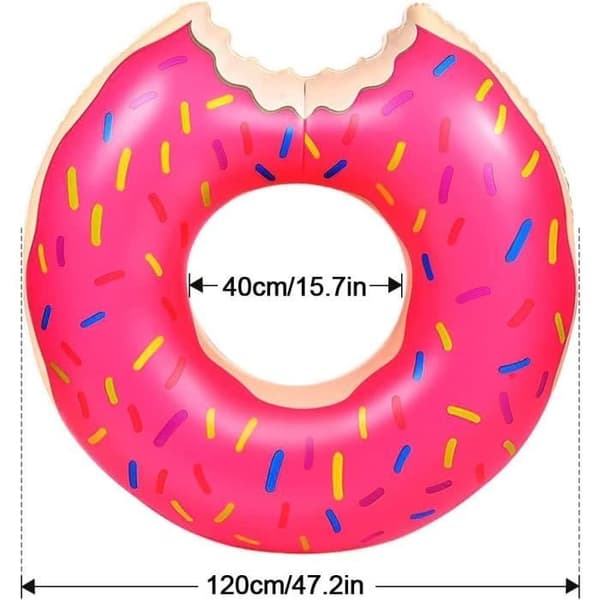 Bouée Donut Runt simringar Roligt Donut-formad badleksak 120cm för vuxna och barn Sommarfloat vattenleksak A212