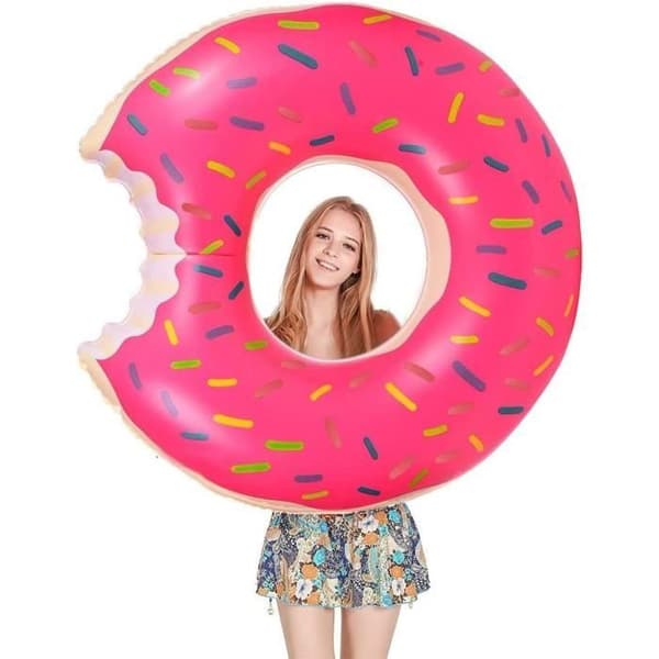 Bouée Donut Runt simringar Roligt Donut-formad badleksak 120cm för vuxna och barn Sommarfloat vattenleksak A212