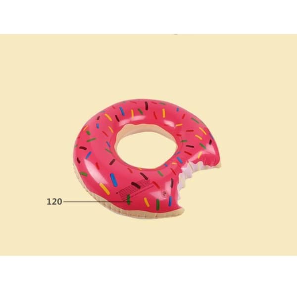 Simring, Donut-simring, Simring i form av donut för vuxna och barn, Sommarpool-buffert - 120 cm