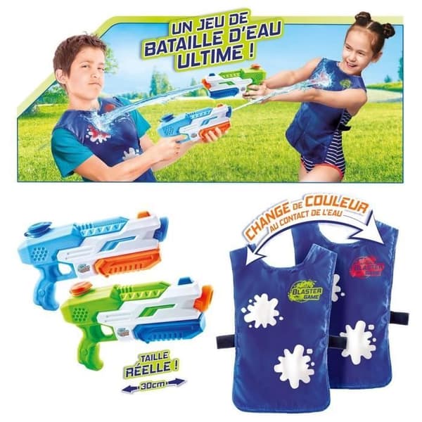 CANAL TOYS Water Battle Game - Hydro Blaster Game - 2 vapen + 2 färgbyteshaklappar