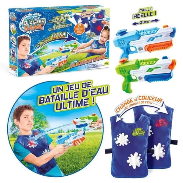 CANAL TOYS Water Battle Game - Hydro Blaster Game - 2 vapen + 2 färgbyteshaklappar