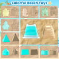 Pikkukuva 3 / 6: OBOSOE Beach Toy Set, 18-osainen hiekkalaatikkosetti taitettavalla ämpärillä – Hiekkalinnasetti 1-5-vuotiaille lapsille