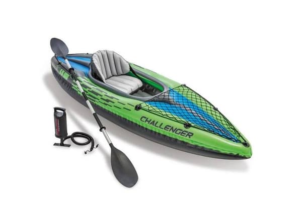 Kayak Challenger K1 - 1 Person - Intex Svart, Blå, Grön, Grå