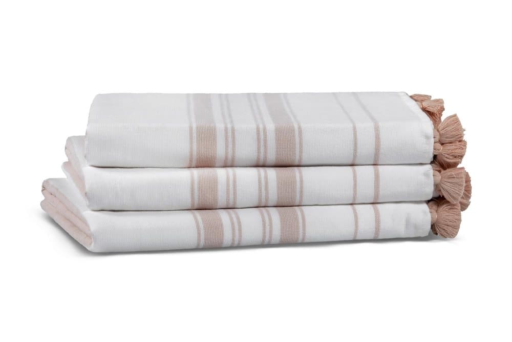 VANELLY Badhandduk Vit/Brun