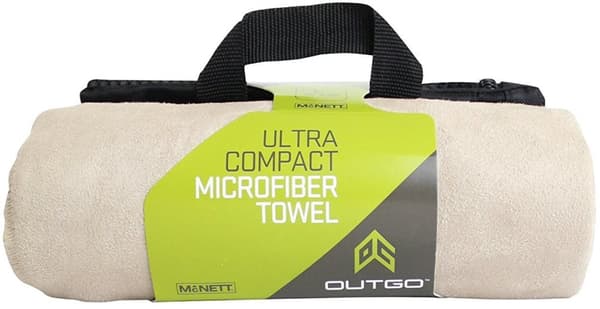 Gear Aid handduk microfiber, MCNETT OUTGO ULTRA COMPACT MICROFIBER TOWEL sand MEDIUM / 51 x 102 cm