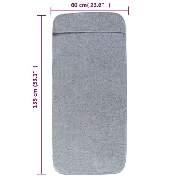 vidaXL Badhanddukar 2 st grå 60x135 cm tyg 400 gsm