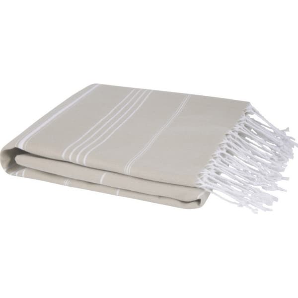 Anna Hammam Striped Cotton Beach Towel