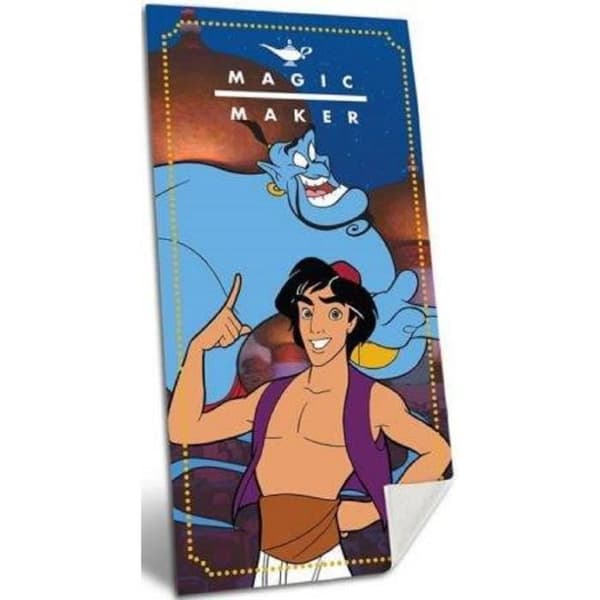 Badlakan - Disney - Aladdin and the Genie - 70 x 140 cm - Bomull - Blå