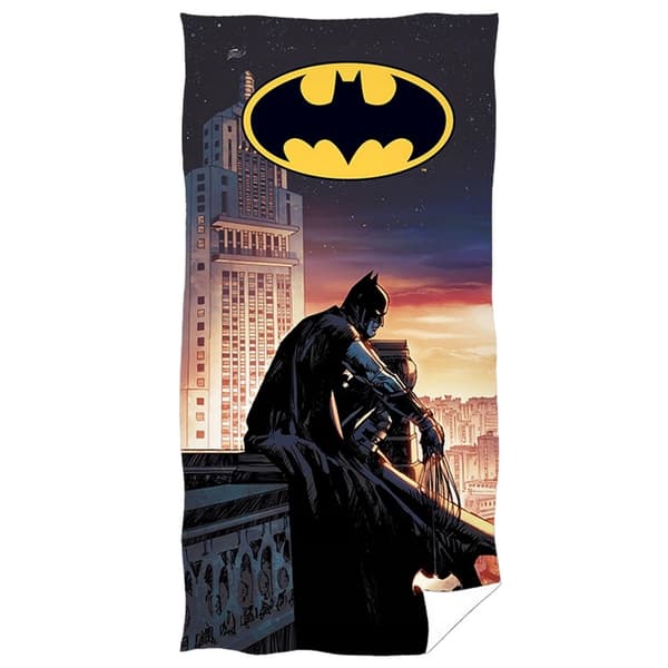 Batman Logo Cotton Beach Towel Black 140cm x 70cm