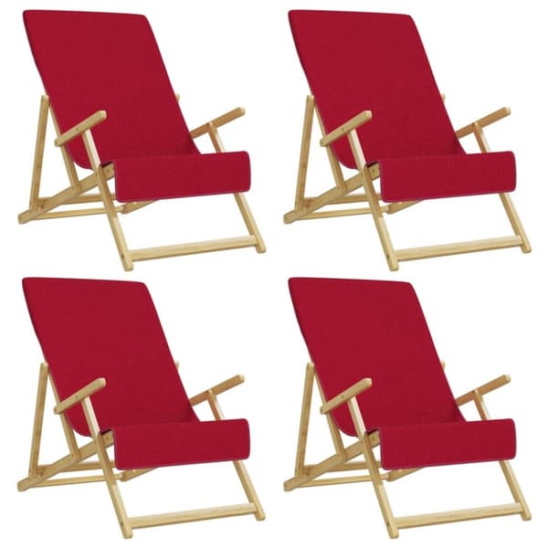 strandhåndklæder 4 stk. 60x135 cm 400 GSM stof bourgogne