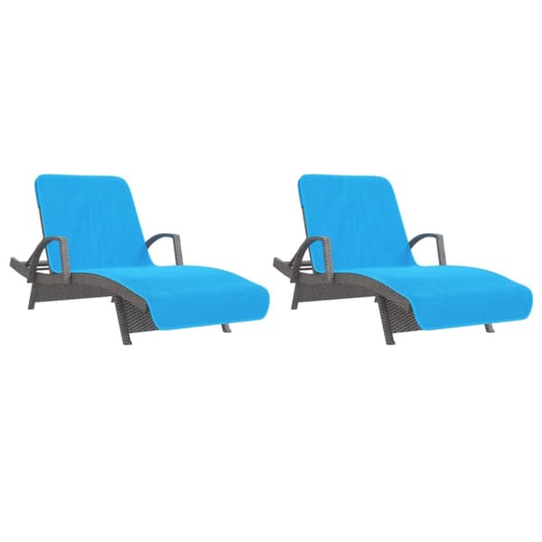 strandhåndklæder 2 stk. 75x200 cm 400 GSM stof turkis