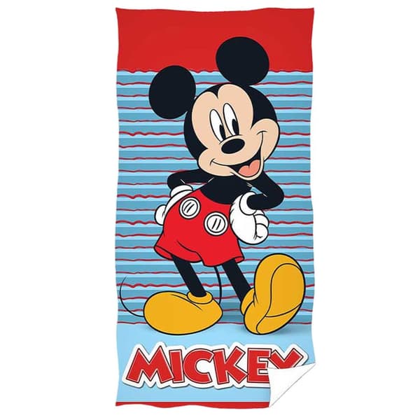 Disney Mickey Mouse Beach Towel Red/Blue One Size