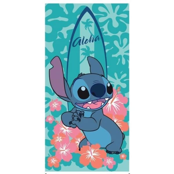 Disney Lilo and Stitch Surf badhandduk, strandhandduk 70x140cm (Snabbtorkande)