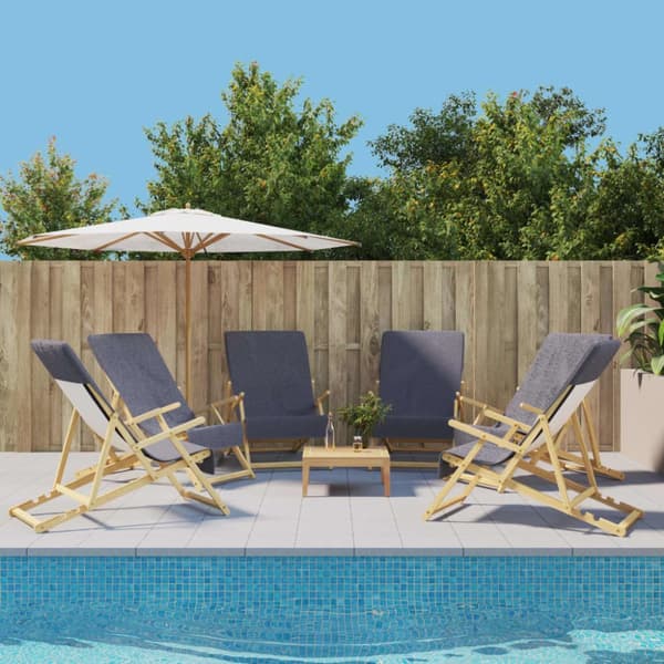 vidaXL Badhanddukar 6 st antracit 60x135 cm tyg 400 gsm -  Strandhanddukar