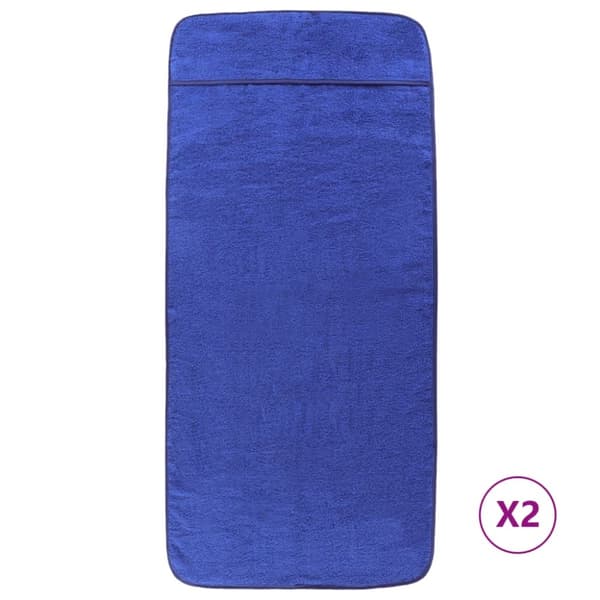 vidaXL Badhanddukar 2 st kungsblå 75x200 cm tyg 400 gsm -  Strandhanddukar