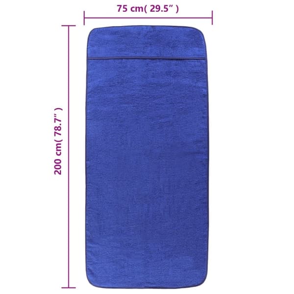 vidaXL Badhanddukar 2 st kungsblå 75x200 cm tyg 400 gsm -  Strandhanddukar