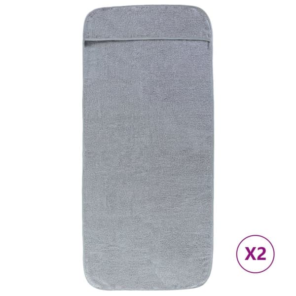 vidaXL Rantapyyhkeet 2 kpl harmaa 60x135 cm kangas 400 GSM -  Rantapyyhkeet