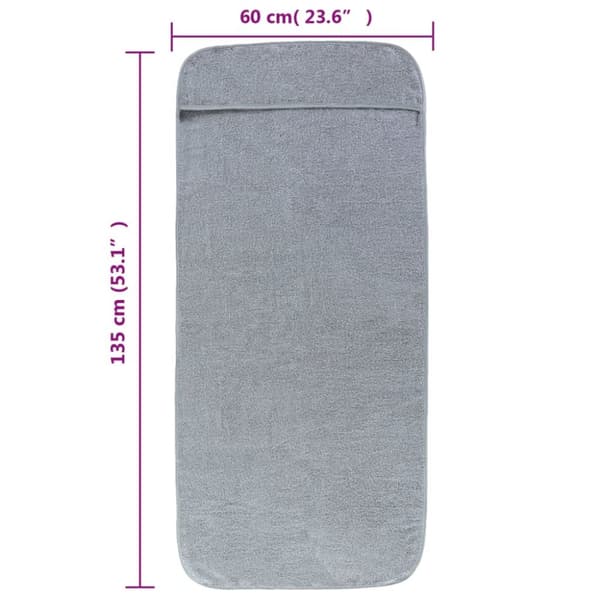 vidaXL Badhanddukar 6 st grå 60x135 cm tyg 400 gsm -  Strandhanddukar