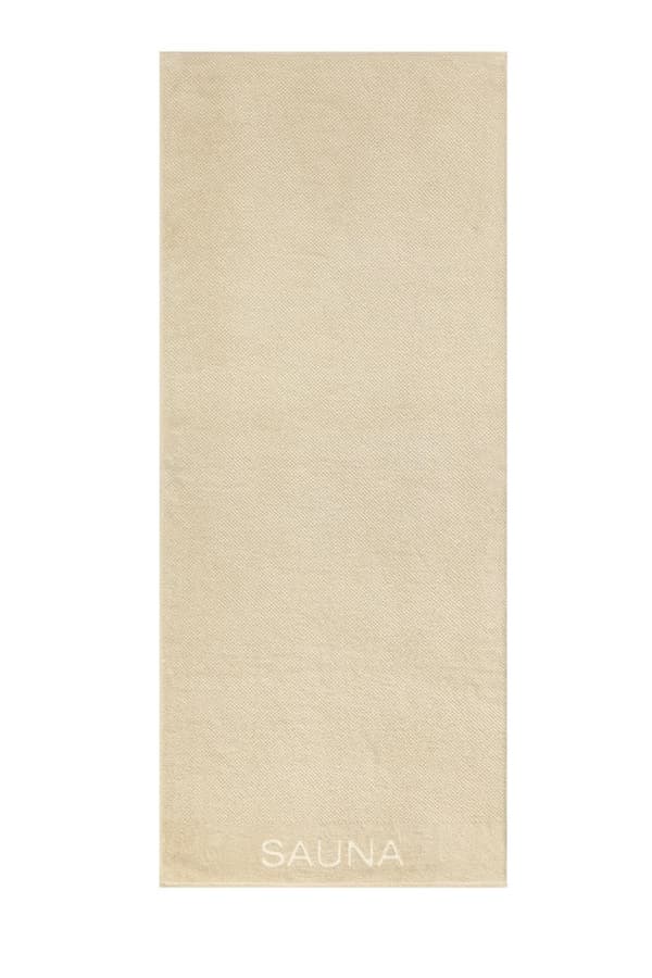 Ren strandhandduk 80x200 beige frotté 370 frotté 500g/m2 100% Cawoe bomull