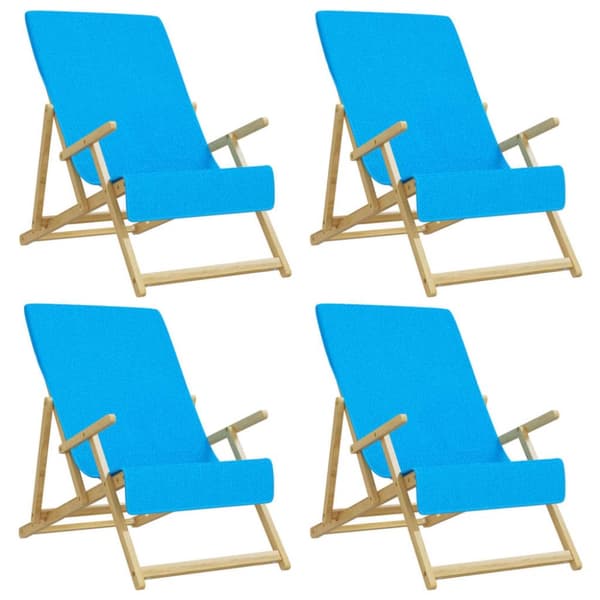The Living Store Badhanddukar 4 st turkos 60x135 cm tyg 400 gsm -  Strandhanddukar