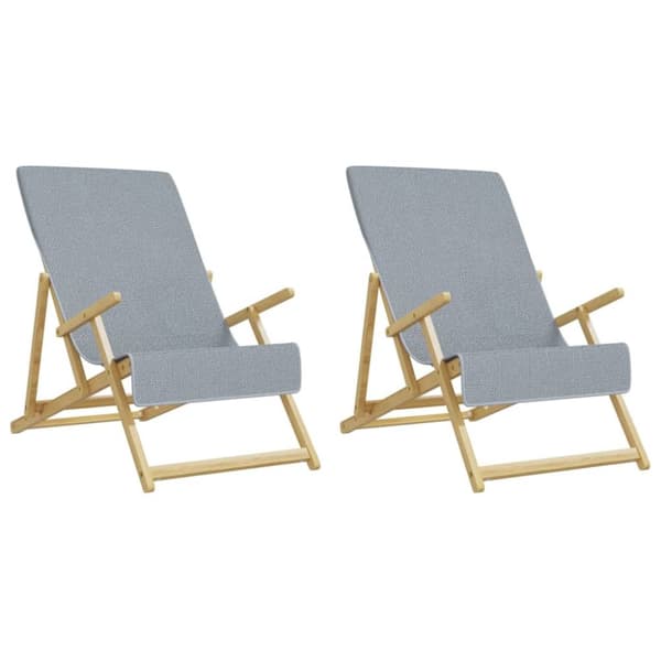 The Living Store strandhåndklæder 2 stk. 60x135 cm 400 GSM stof grå -  Strandhåndklæder